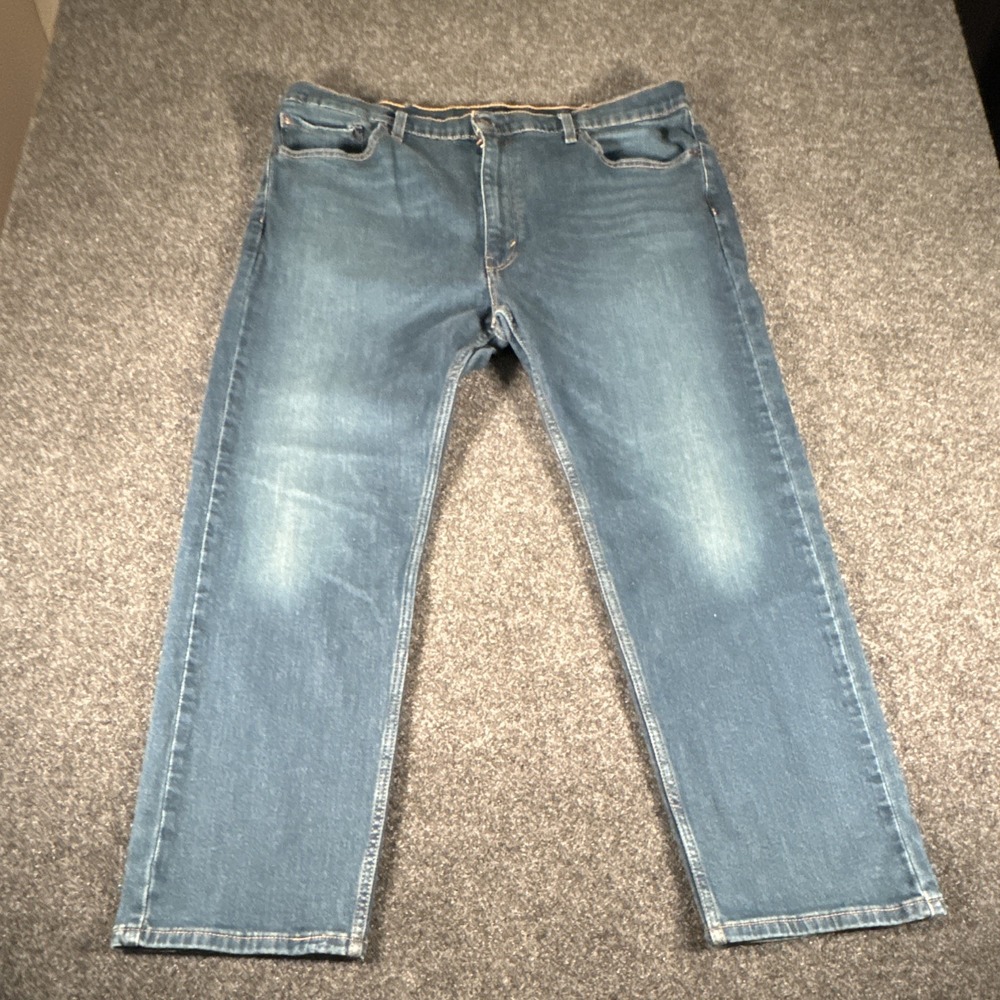 Levi's 505 Men's Blue Denim Jeans Straight Leg Reg Fit Mid-Rise Med Wash 42x28